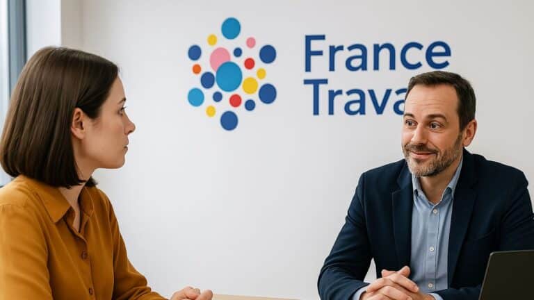 Une femme prépare sa formation avec son conseiller France Travail