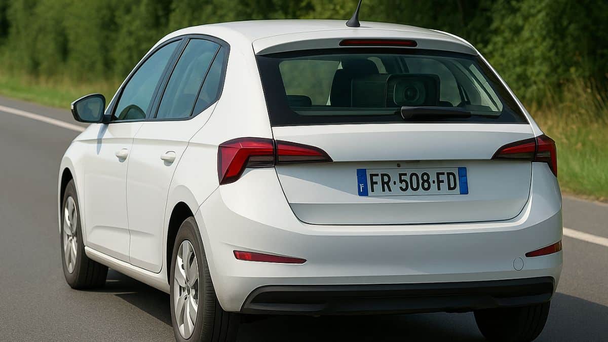 Une voiture radar sur la route