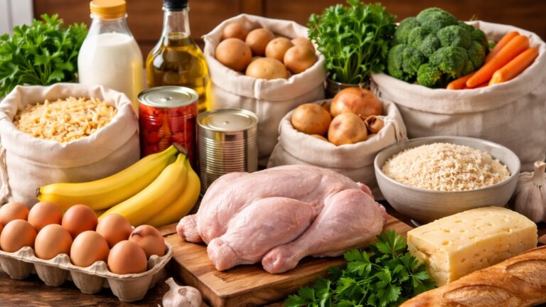 faire des courses pour la semaine sans dépasser 50 euros