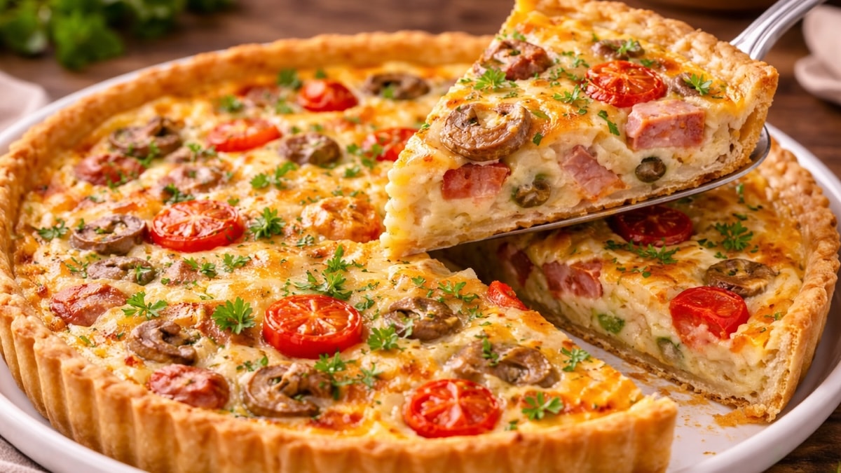 quiche rapide avec ce qu’il reste dans le frigo