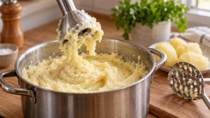 Purée de pommes de terre devenue collante après avoir été travaillée au mixeur